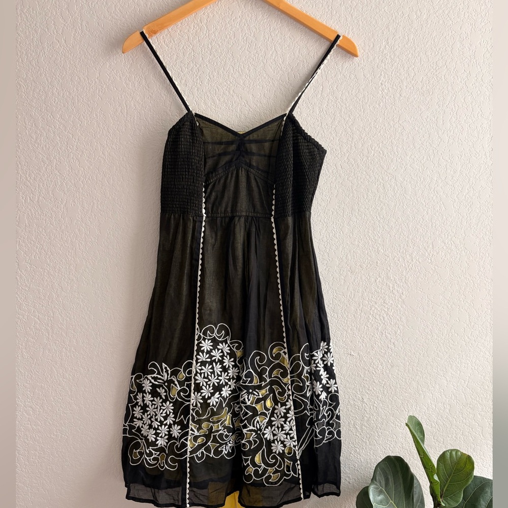 Anthropologie Floreat Dress Embroidered Step by Step 0